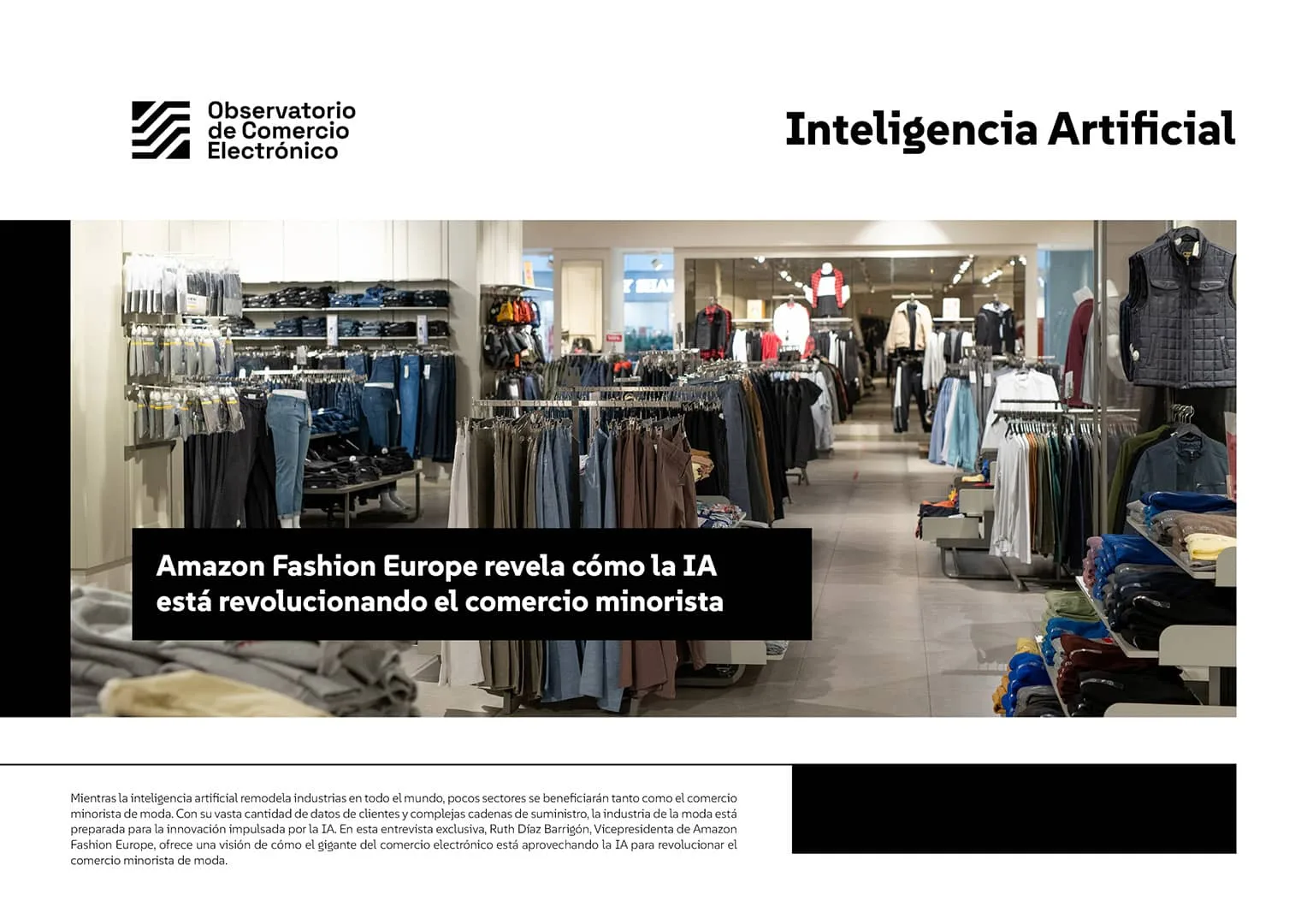 Inteligencia Artificial: Amazon Fashion Europe revela cómo la IA está revolucionando el comercio minorista